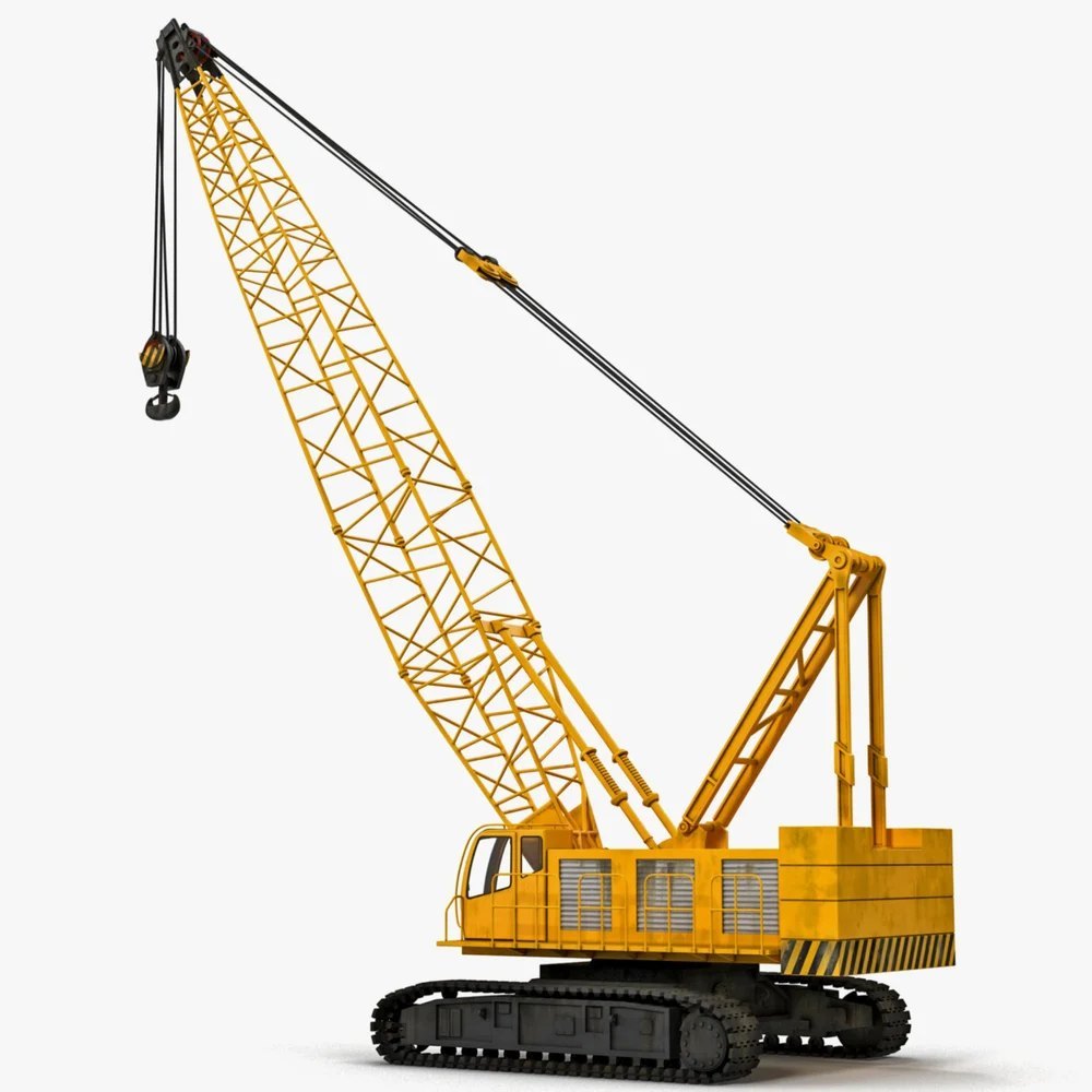 Crawler crane operating on soft ground